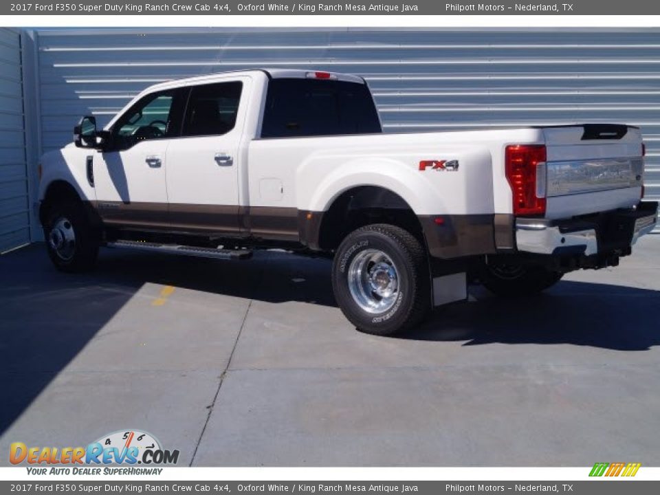 2017 Ford F350 Super Duty King Ranch Crew Cab 4x4 Oxford White / King Ranch Mesa Antique Java Photo #4