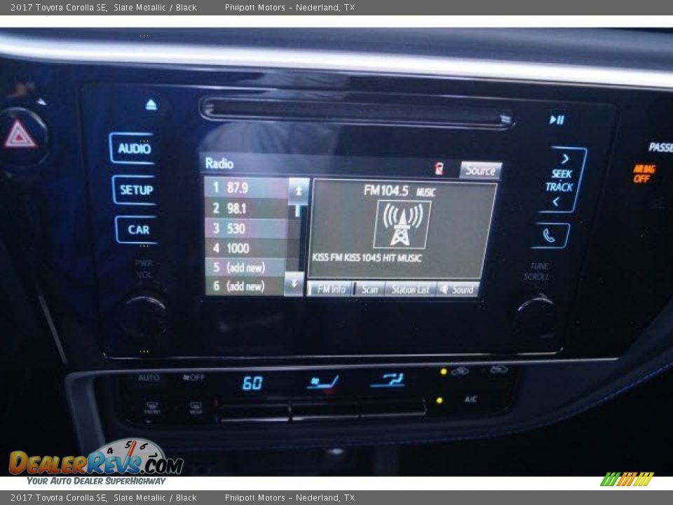 2017 Toyota Corolla SE Slate Metallic / Black Photo #12