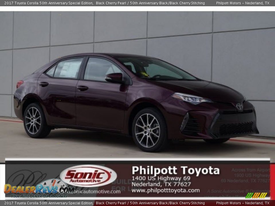2017 Toyota Corolla 50th Anniversary Special Edition Black Cherry Pearl / 50th Anniversary Black/Black Cherry Stitching Photo #1