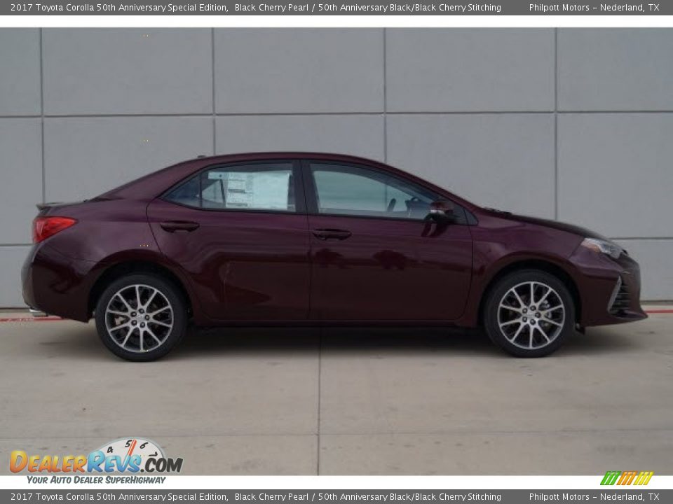 2017 Toyota Corolla 50th Anniversary Special Edition Black Cherry Pearl / 50th Anniversary Black/Black Cherry Stitching Photo #2