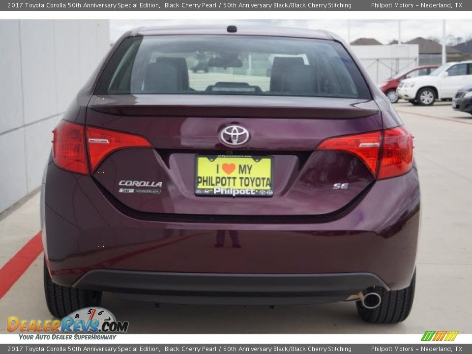 2017 Toyota Corolla 50th Anniversary Special Edition Black Cherry Pearl / 50th Anniversary Black/Black Cherry Stitching Photo #4