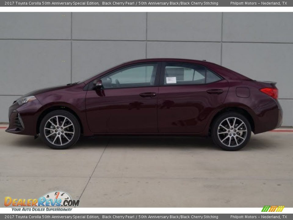 2017 Toyota Corolla 50th Anniversary Special Edition Black Cherry Pearl / 50th Anniversary Black/Black Cherry Stitching Photo #6