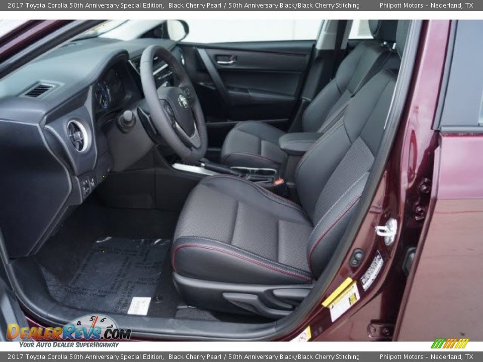 50th Anniversary Black/Black Cherry Stitching Interior - 2017 Toyota Corolla 50th Anniversary Special Edition Photo #14