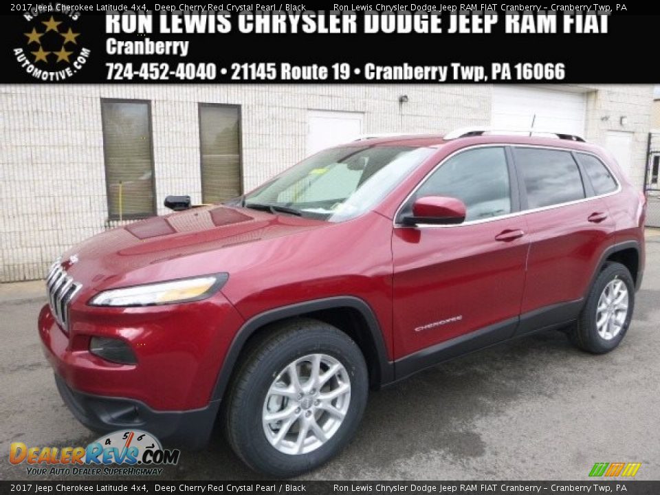 2017 Jeep Cherokee Latitude 4x4 Deep Cherry Red Crystal Pearl / Black Photo #1