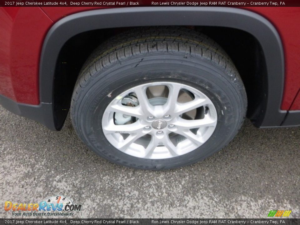 2017 Jeep Cherokee Latitude 4x4 Deep Cherry Red Crystal Pearl / Black Photo #2