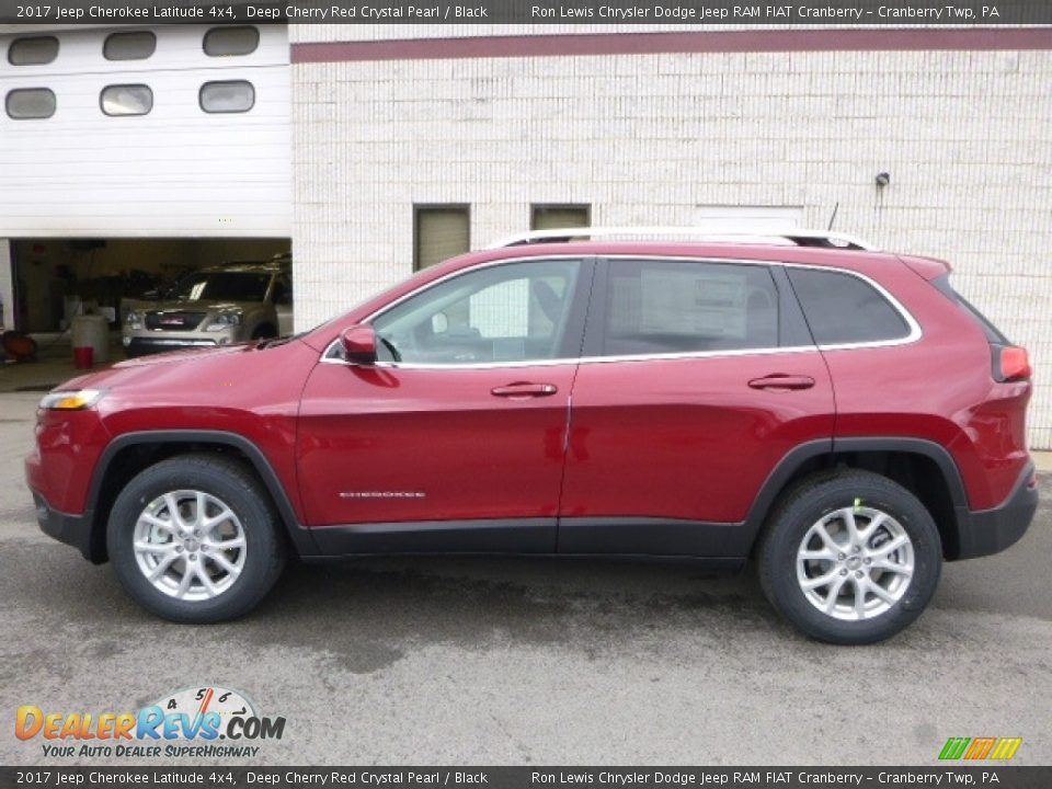2017 Jeep Cherokee Latitude 4x4 Deep Cherry Red Crystal Pearl / Black Photo #3