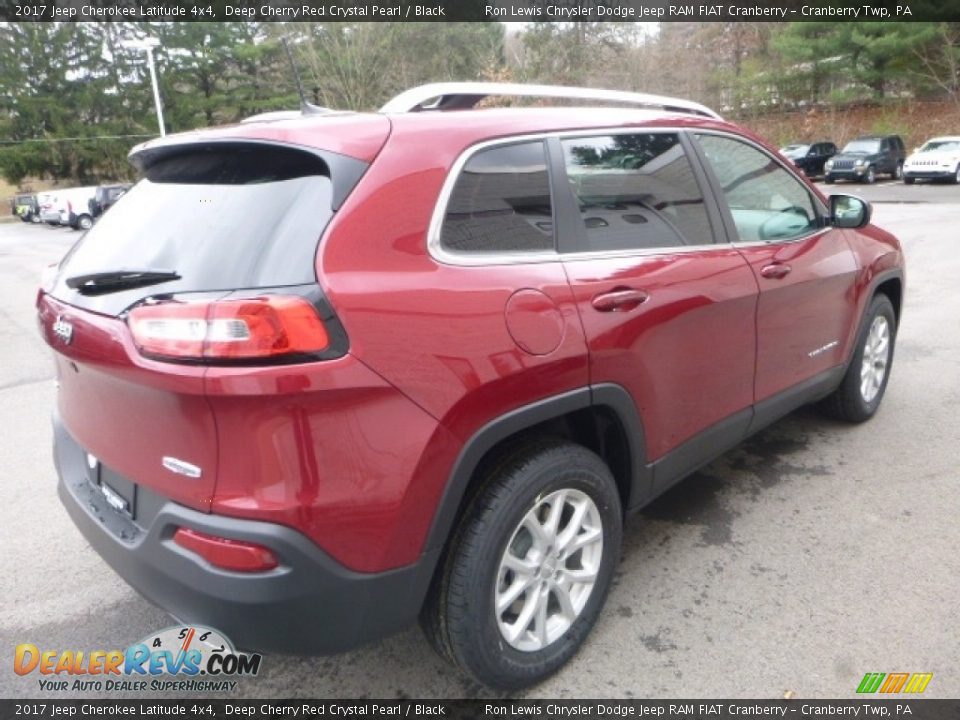 2017 Jeep Cherokee Latitude 4x4 Deep Cherry Red Crystal Pearl / Black Photo #6