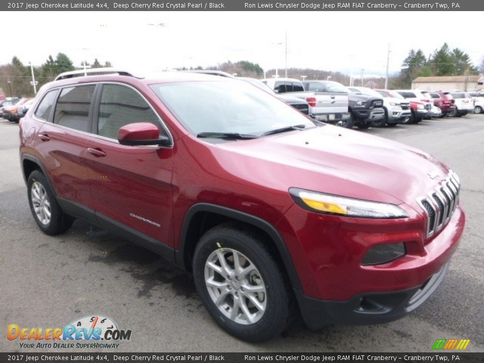 2017 Jeep Cherokee Latitude 4x4 Deep Cherry Red Crystal Pearl / Black Photo #10