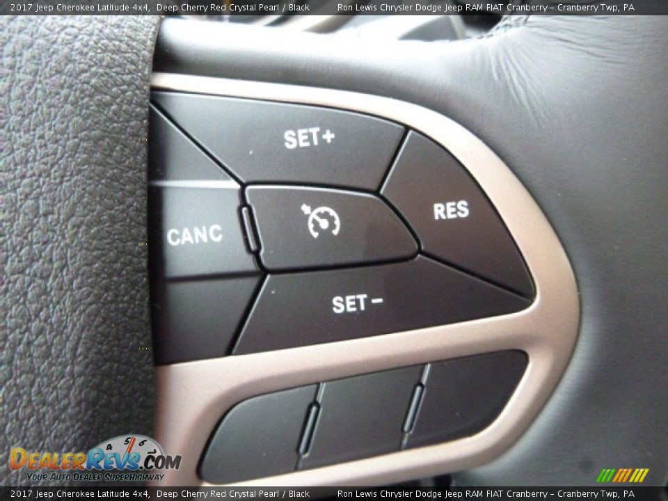 2017 Jeep Cherokee Latitude 4x4 Deep Cherry Red Crystal Pearl / Black Photo #18