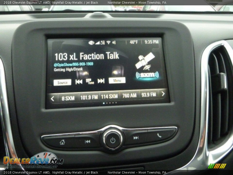 2018 Chevrolet Equinox LT AWD Nightfall Gray Metallic / Jet Black Photo #18
