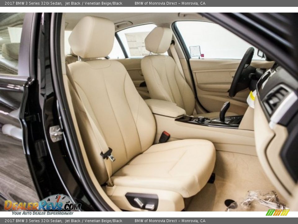 2017 BMW 3 Series 320i Sedan Jet Black / Venetian Beige/Black Photo #2