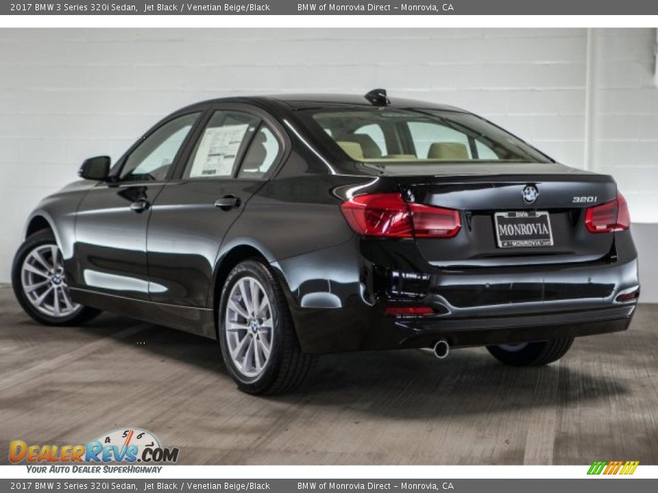 2017 BMW 3 Series 320i Sedan Jet Black / Venetian Beige/Black Photo #3