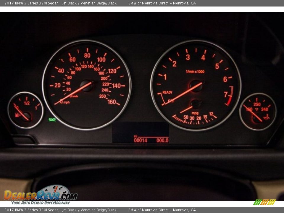 2017 BMW 3 Series 320i Sedan Jet Black / Venetian Beige/Black Photo #7