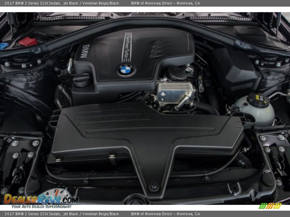 2017 BMW 3 Series 320i Sedan Jet Black / Venetian Beige/Black Photo #8