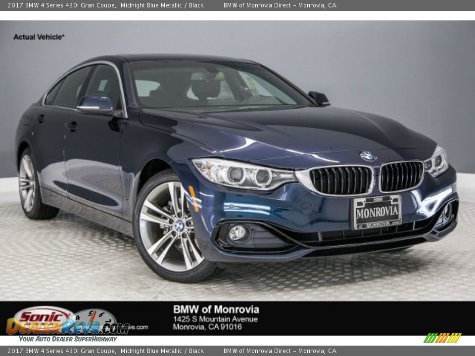 2017 BMW 4 Series 430i Gran Coupe Midnight Blue Metallic / Black Photo #1