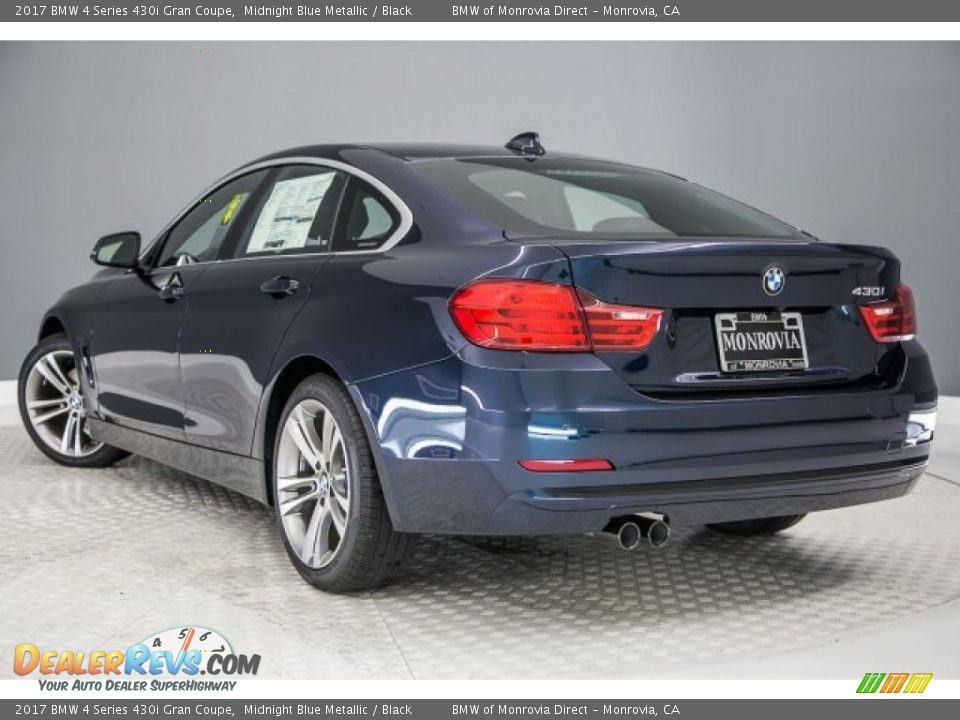 2017 BMW 4 Series 430i Gran Coupe Midnight Blue Metallic / Black Photo #3