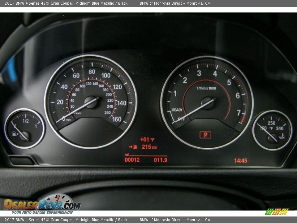 2017 BMW 4 Series 430i Gran Coupe Midnight Blue Metallic / Black Photo #7