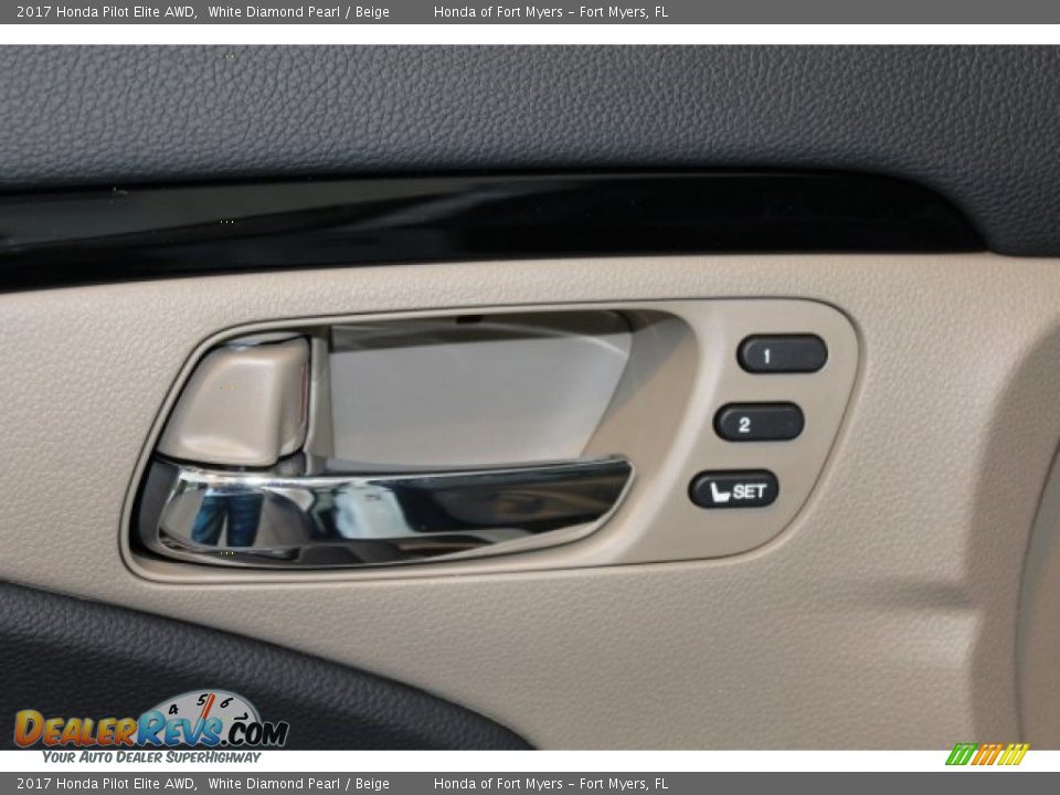 2017 Honda Pilot Elite AWD White Diamond Pearl / Beige Photo #9