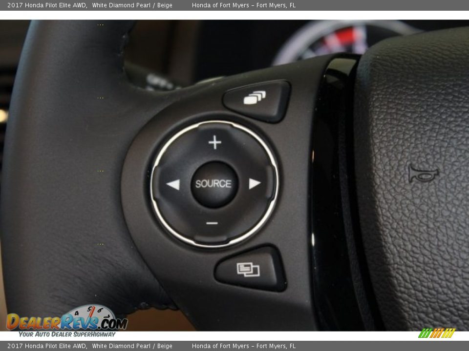 2017 Honda Pilot Elite AWD White Diamond Pearl / Beige Photo #14
