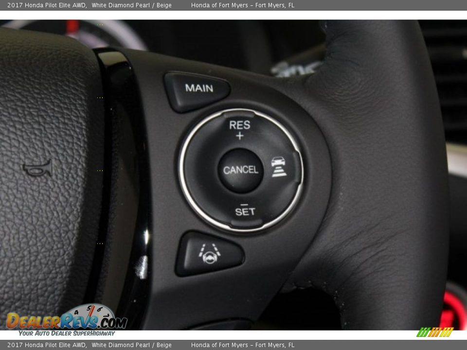 2017 Honda Pilot Elite AWD White Diamond Pearl / Beige Photo #15