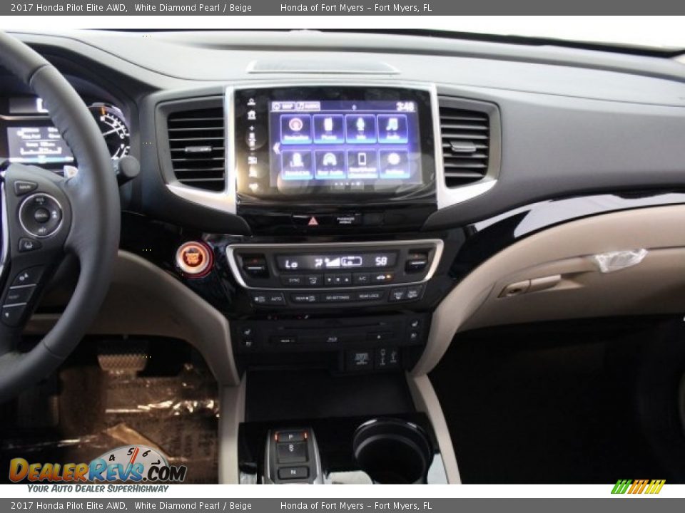 2017 Honda Pilot Elite AWD White Diamond Pearl / Beige Photo #18