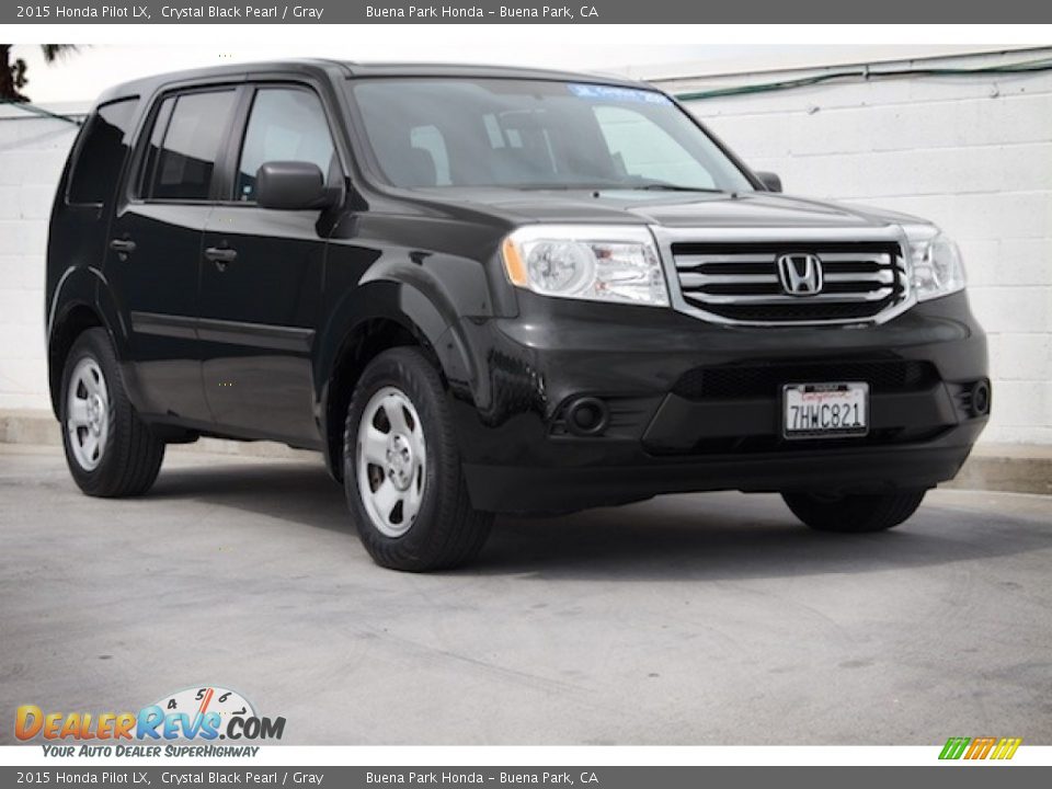 2015 Honda Pilot LX Crystal Black Pearl / Gray Photo #1