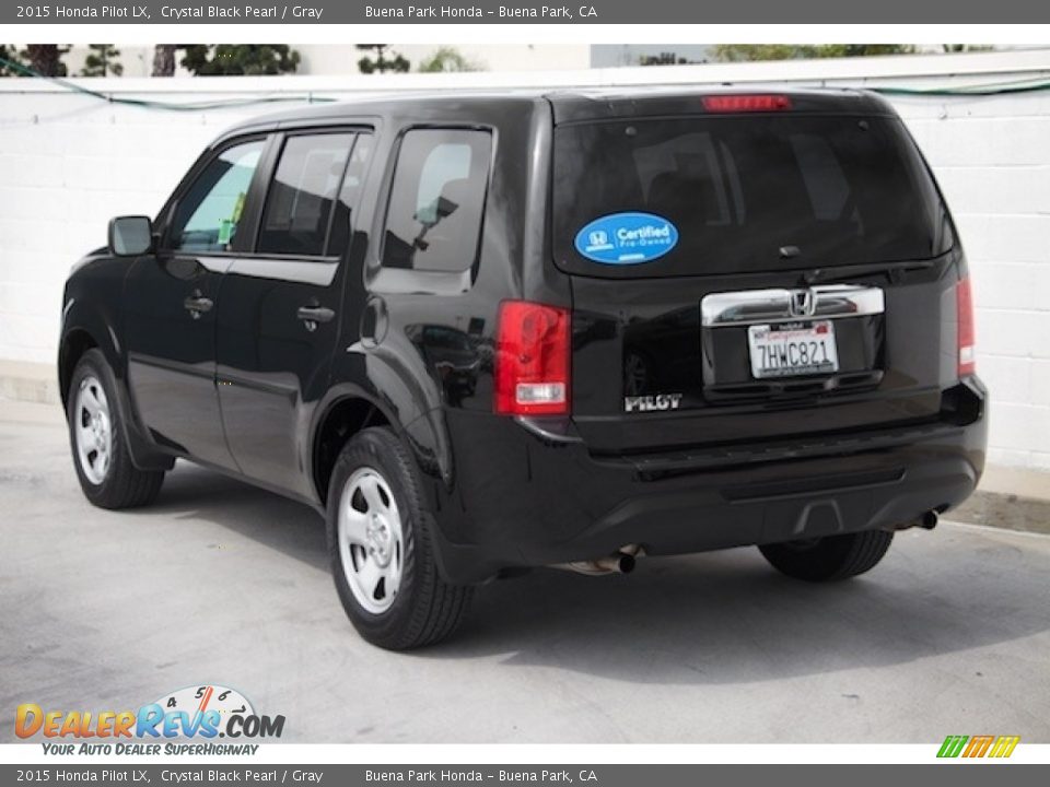 2015 Honda Pilot LX Crystal Black Pearl / Gray Photo #2