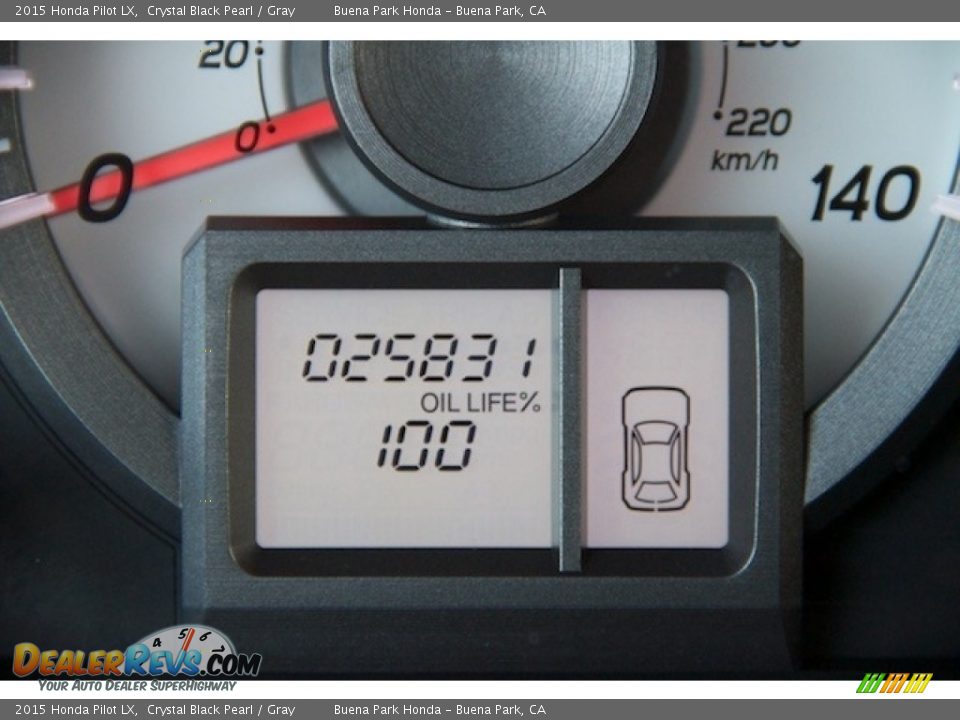 2015 Honda Pilot LX Crystal Black Pearl / Gray Photo #6
