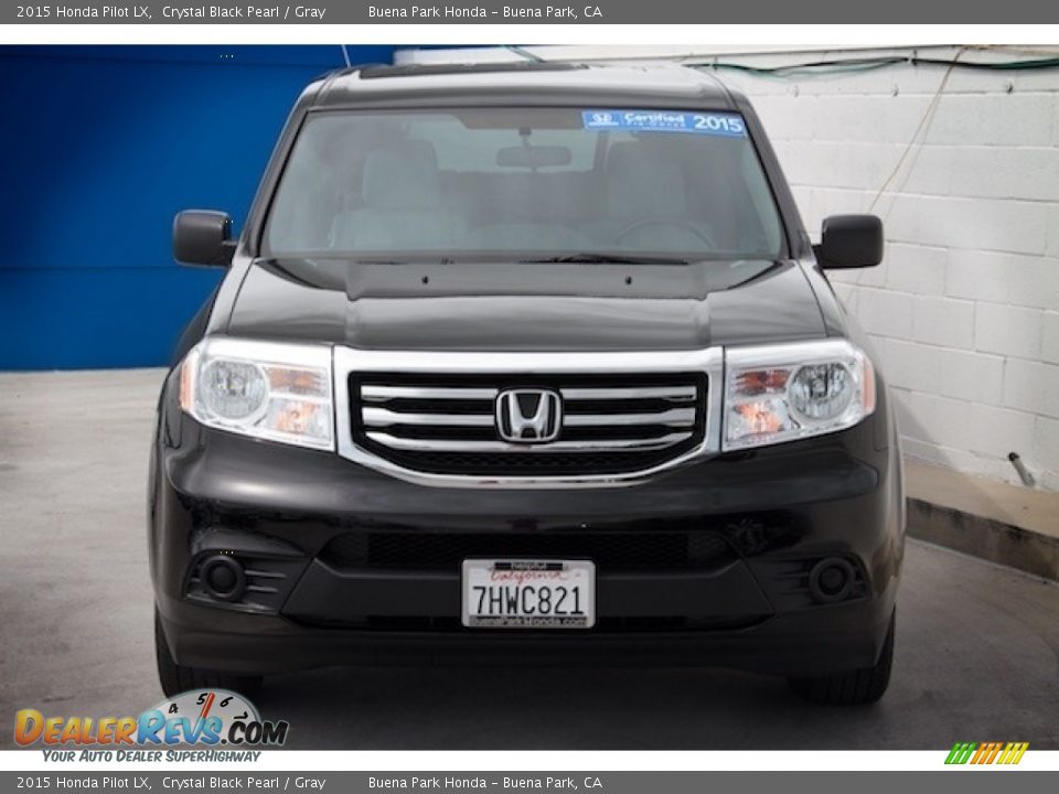 2015 Honda Pilot LX Crystal Black Pearl / Gray Photo #7