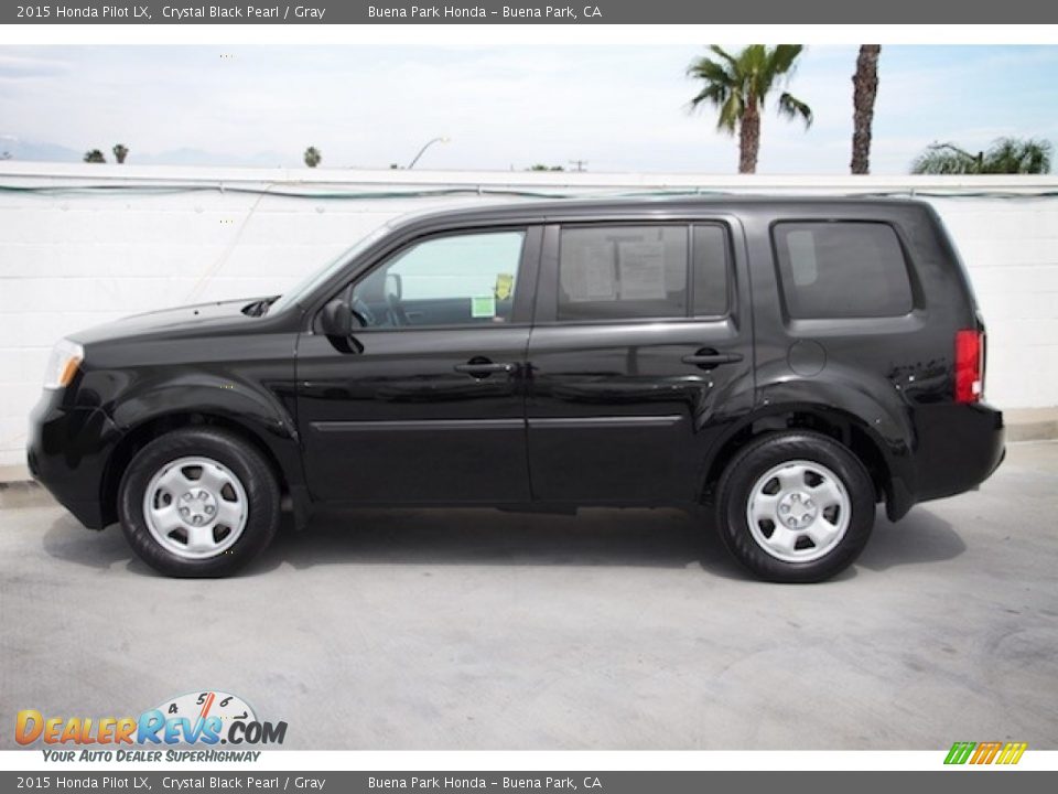 2015 Honda Pilot LX Crystal Black Pearl / Gray Photo #8