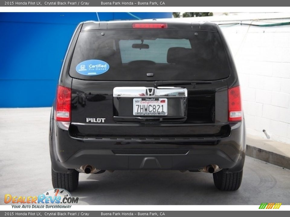 2015 Honda Pilot LX Crystal Black Pearl / Gray Photo #9
