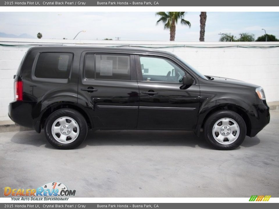 2015 Honda Pilot LX Crystal Black Pearl / Gray Photo #10