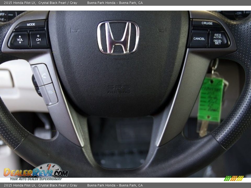 2015 Honda Pilot LX Crystal Black Pearl / Gray Photo #11