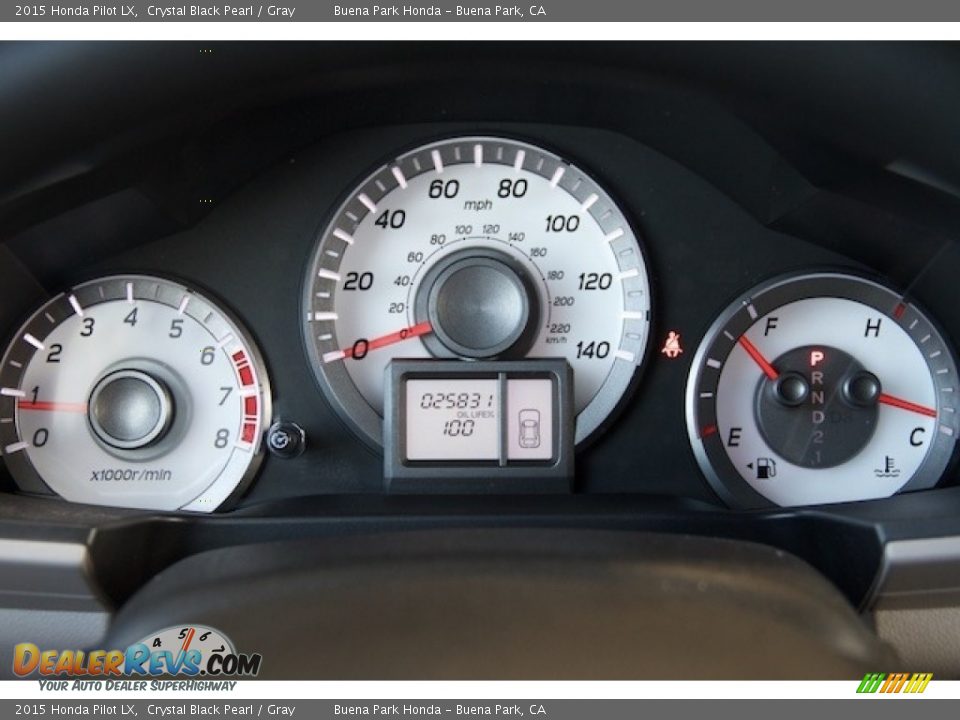 2015 Honda Pilot LX Crystal Black Pearl / Gray Photo #23