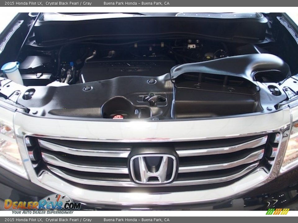 2015 Honda Pilot LX Crystal Black Pearl / Gray Photo #28