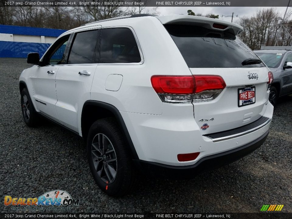 2017 Jeep Grand Cherokee Limited 4x4 Bright White / Black/Light Frost Beige Photo #4