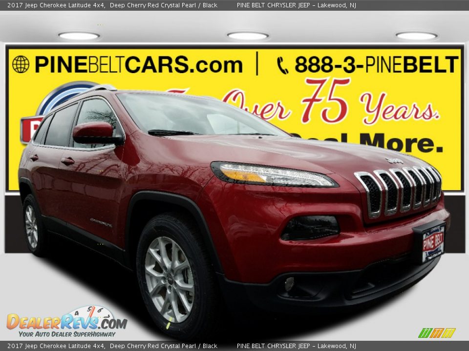 2017 Jeep Cherokee Latitude 4x4 Deep Cherry Red Crystal Pearl / Black Photo #1