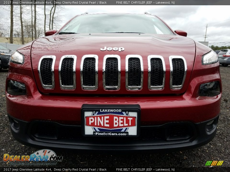 2017 Jeep Cherokee Latitude 4x4 Deep Cherry Red Crystal Pearl / Black Photo #2