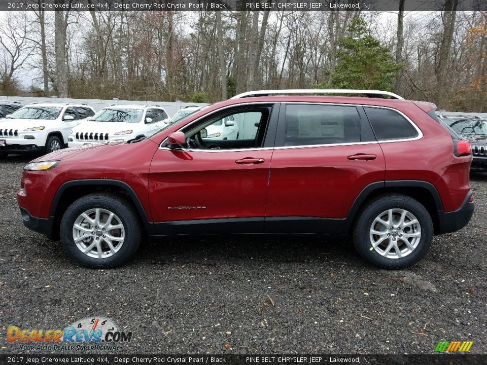 2017 Jeep Cherokee Latitude 4x4 Deep Cherry Red Crystal Pearl / Black Photo #3