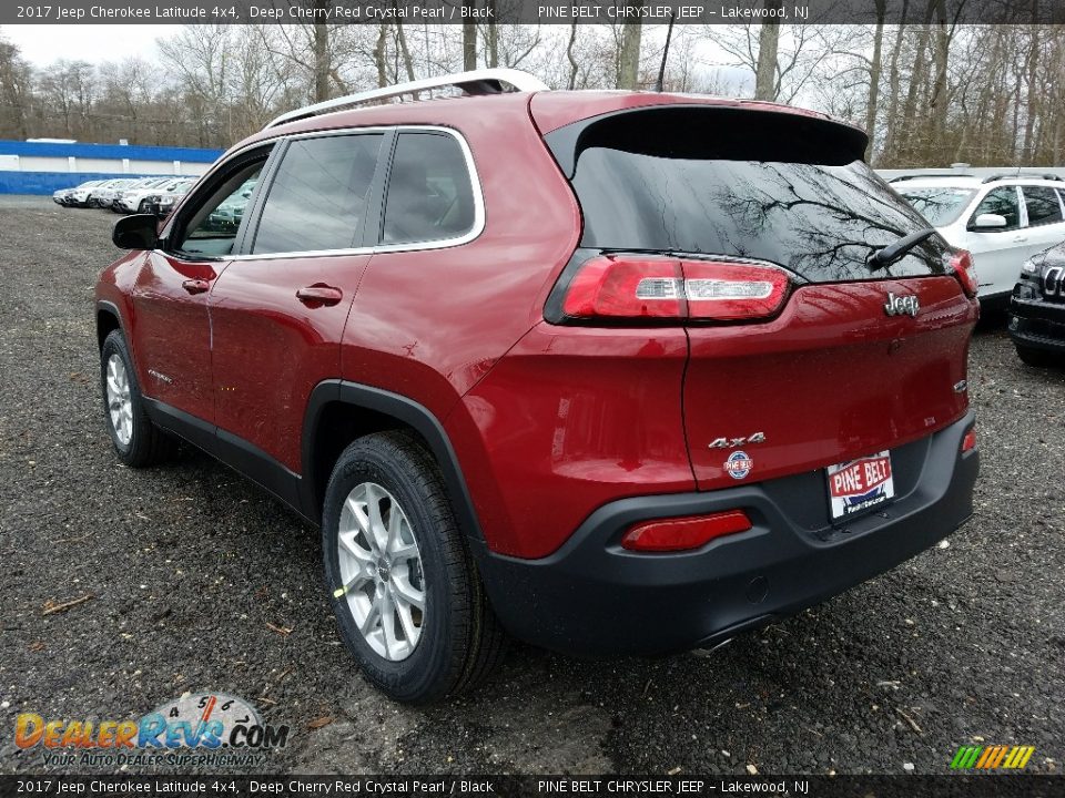 2017 Jeep Cherokee Latitude 4x4 Deep Cherry Red Crystal Pearl / Black Photo #4