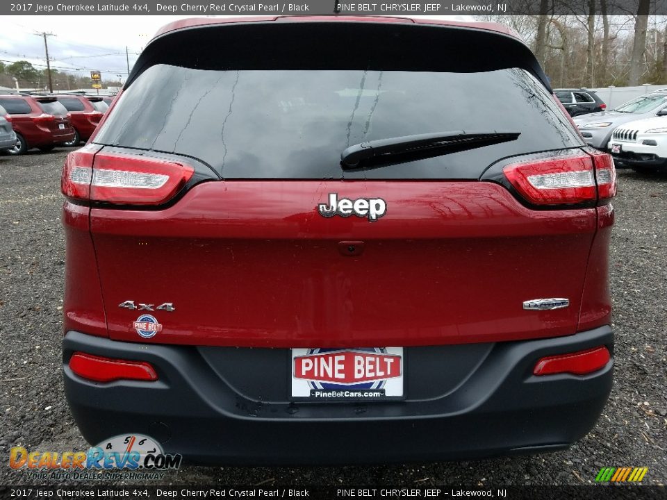 2017 Jeep Cherokee Latitude 4x4 Deep Cherry Red Crystal Pearl / Black Photo #5