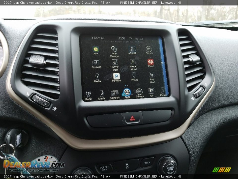 2017 Jeep Cherokee Latitude 4x4 Deep Cherry Red Crystal Pearl / Black Photo #10