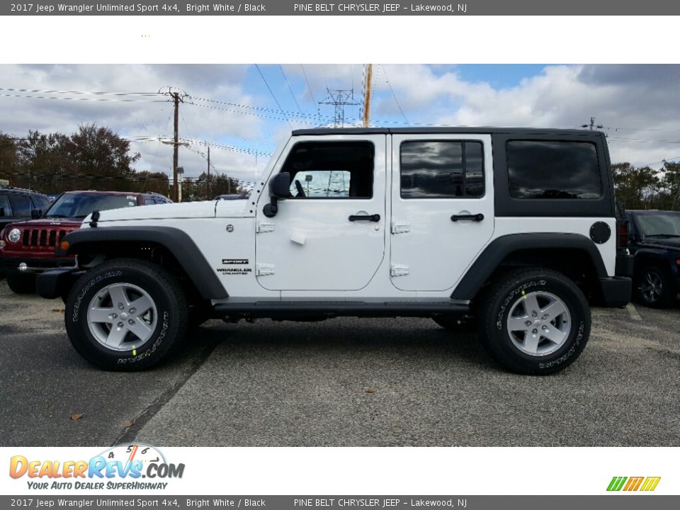 2017 Jeep Wrangler Unlimited Sport 4x4 Bright White / Black Photo #3