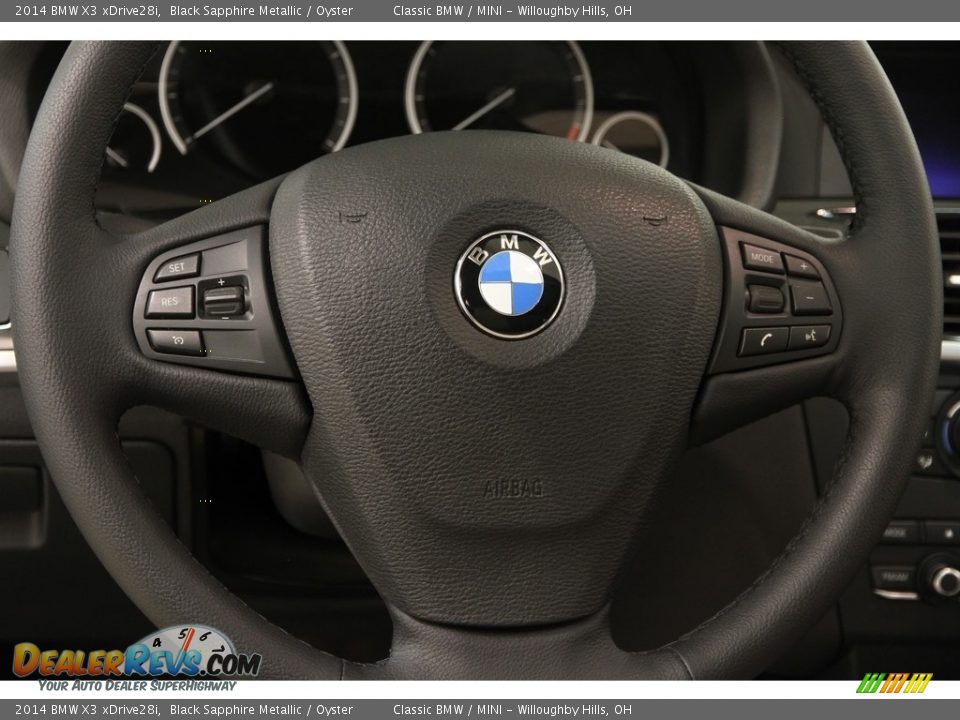2014 BMW X3 xDrive28i Black Sapphire Metallic / Oyster Photo #8