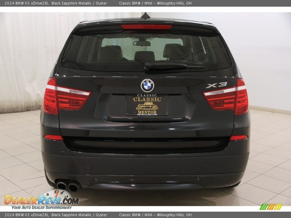 2014 BMW X3 xDrive28i Black Sapphire Metallic / Oyster Photo #22