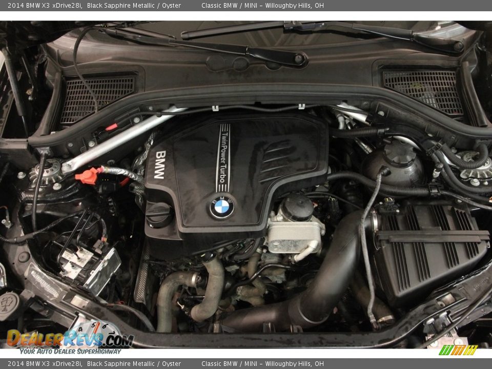 2014 BMW X3 xDrive28i Black Sapphire Metallic / Oyster Photo #23