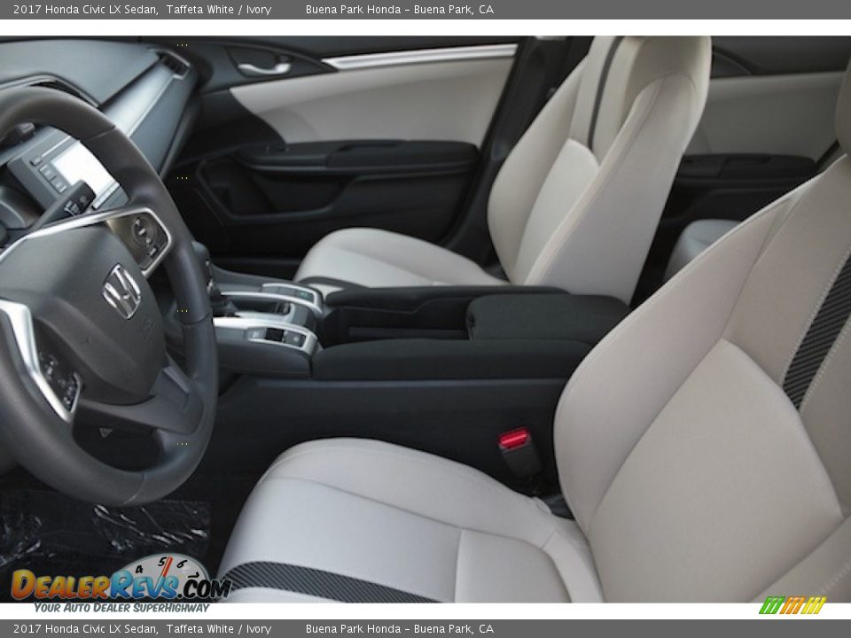 2017 Honda Civic LX Sedan Taffeta White / Ivory Photo #9