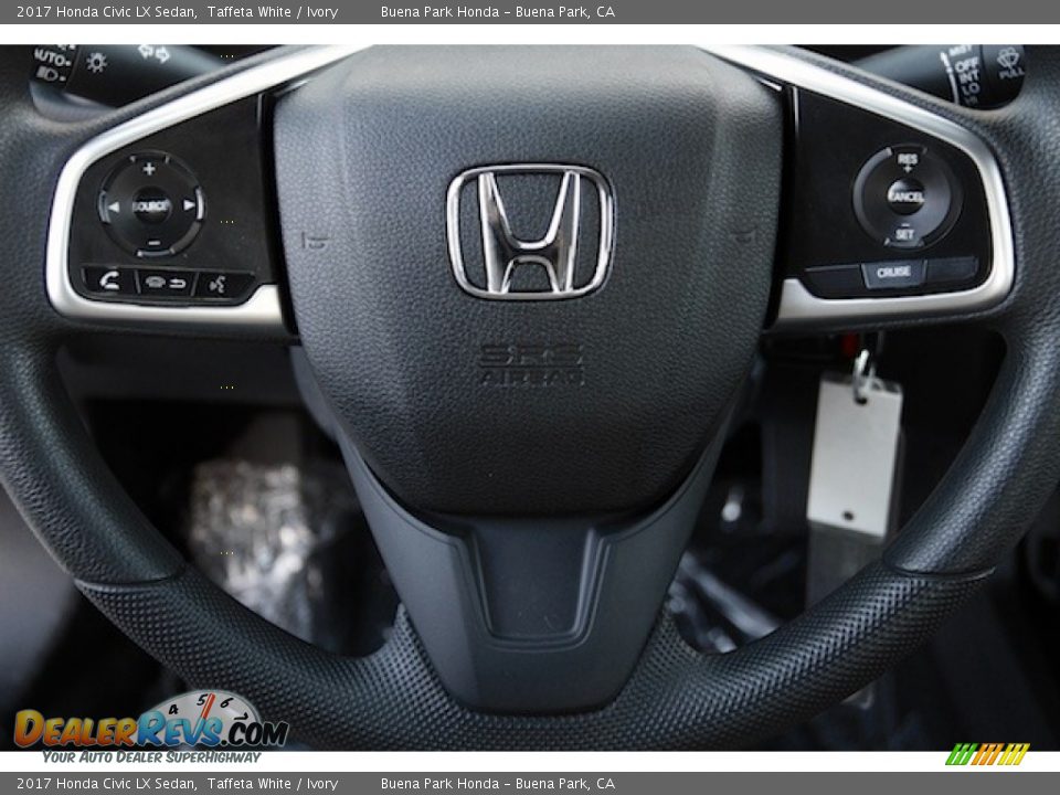 2017 Honda Civic LX Sedan Taffeta White / Ivory Photo #10