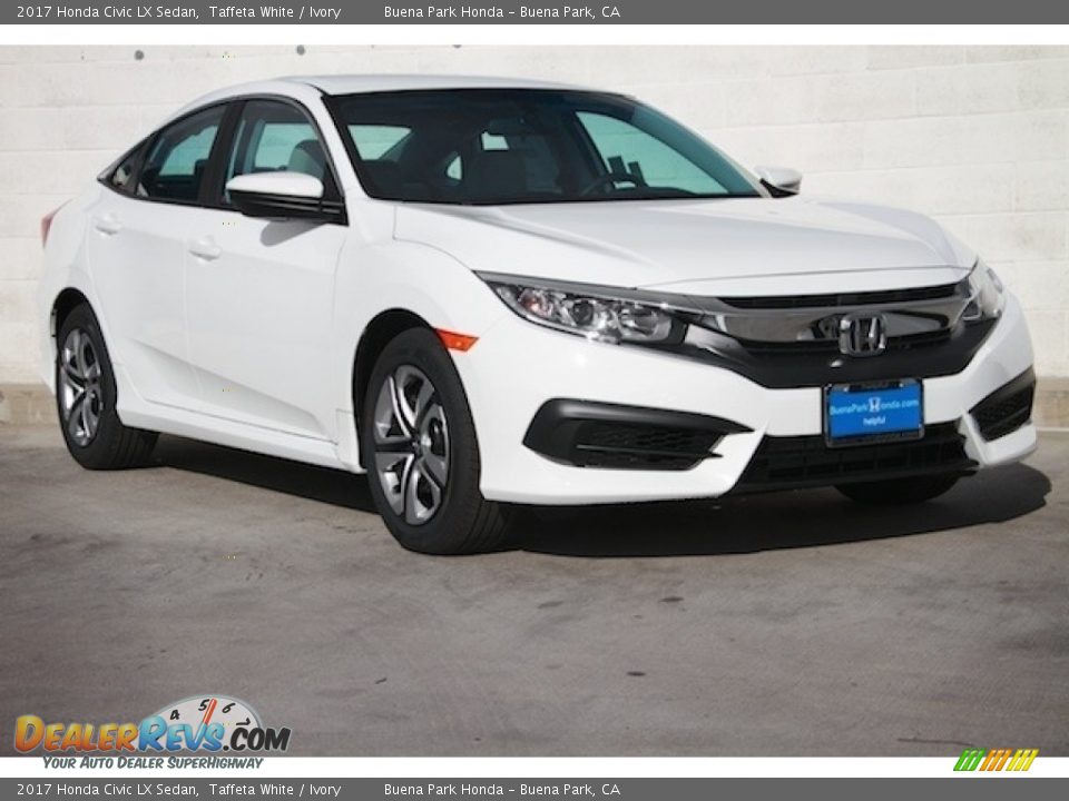 2017 Honda Civic LX Sedan Taffeta White / Ivory Photo #1