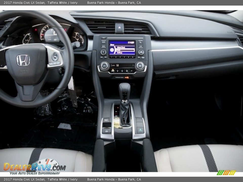 2017 Honda Civic LX Sedan Taffeta White / Ivory Photo #12
